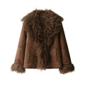 Artificial fur effect jacket
