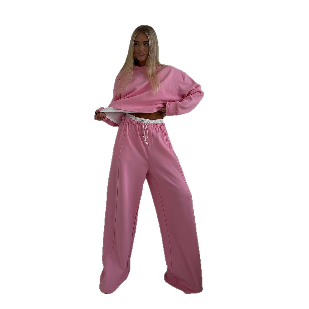 Loose Hoodie Two-Piece Set Drawstring Waist Hoodie Customization