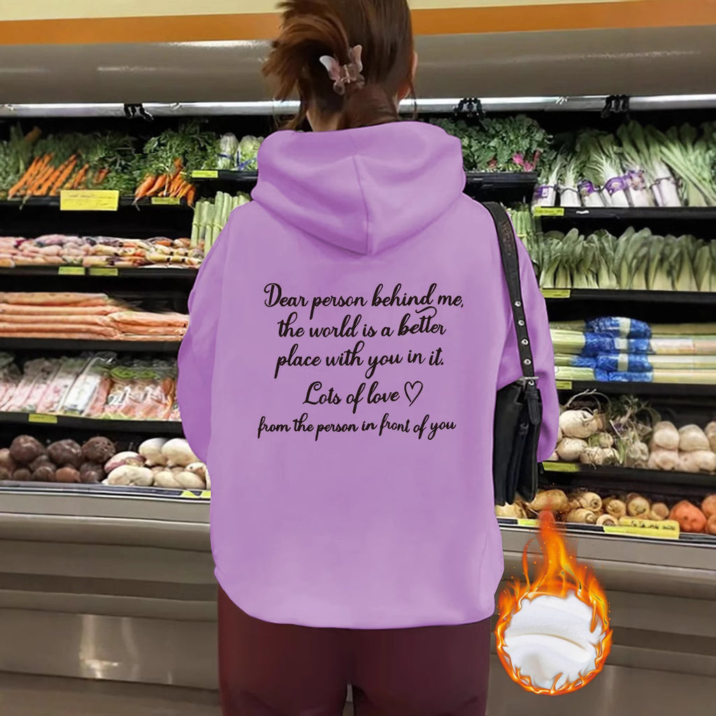 Lots of love printed hoodie