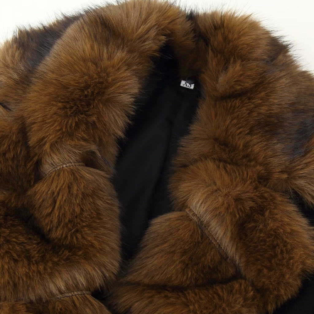 Woolen collar woolen coat