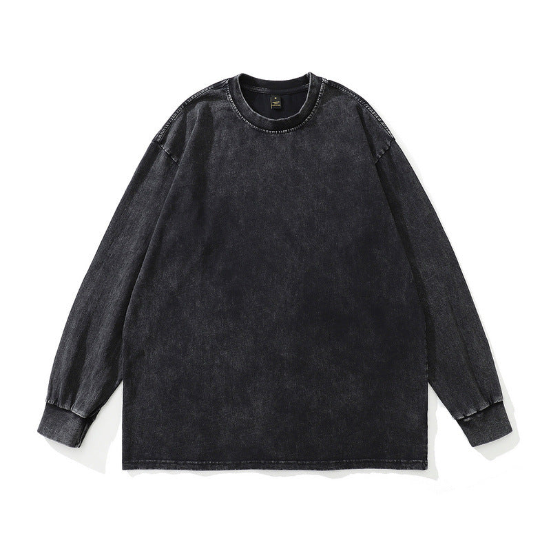 Direct Spray Print Loose Pure Cotton Washed Vintage Hoodie