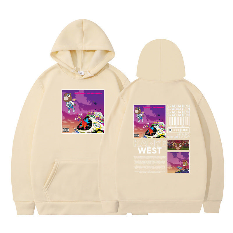 Rapper Kanye West Graduation Printed Hoodie Male Cool Se twe