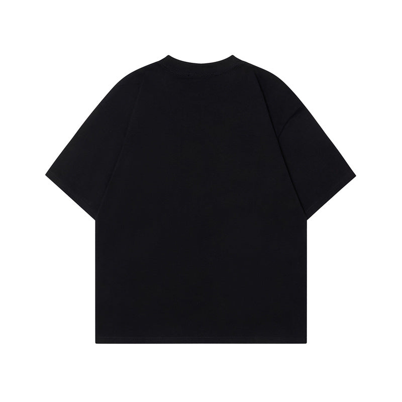 Printed Short Sleeve T-Shirt for Men and Women Oversize Loose Couple Half Sleeve Hip Hop Top