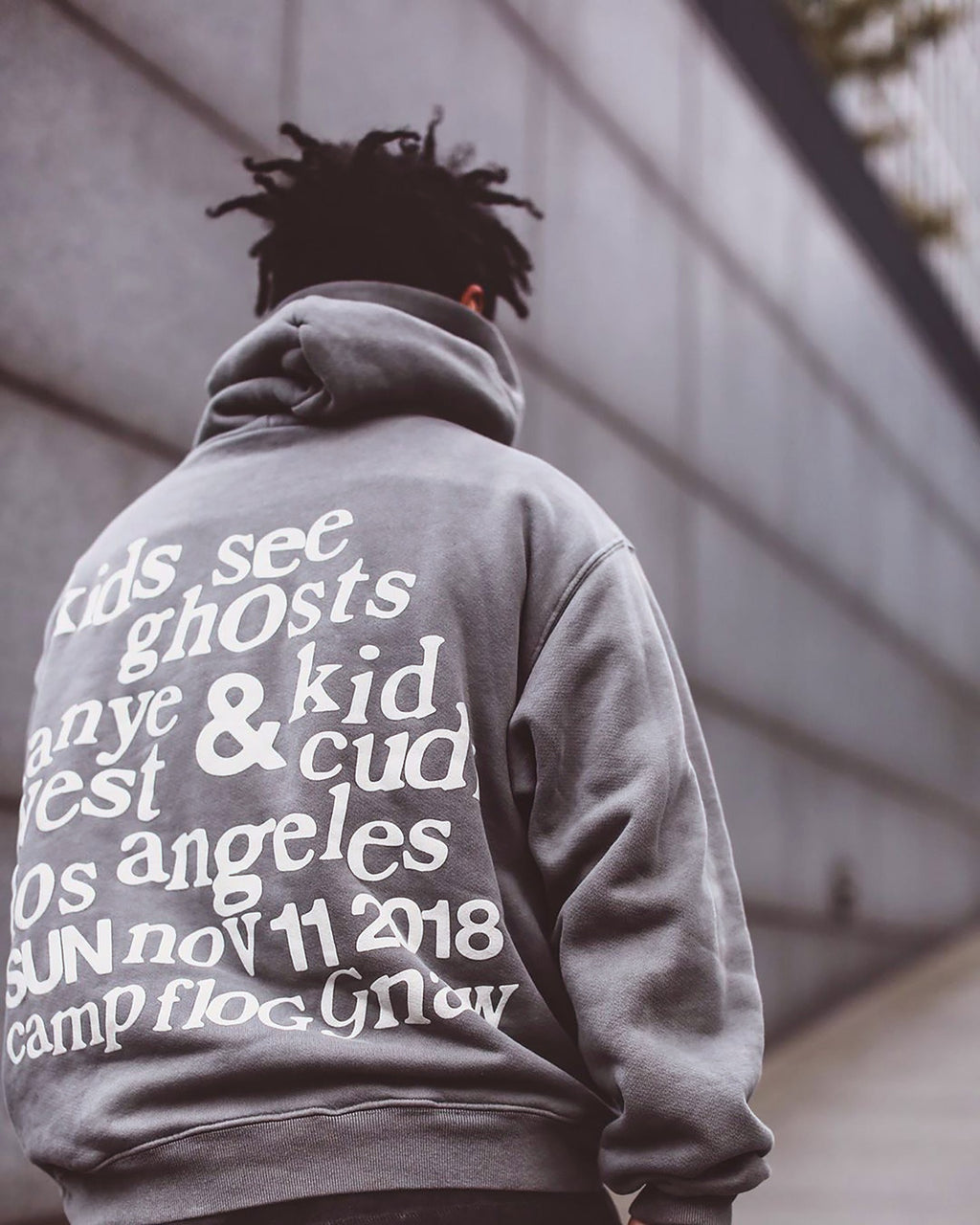 Kanye Unisex Graffiti Foam Letter Printed Hooded Sweater