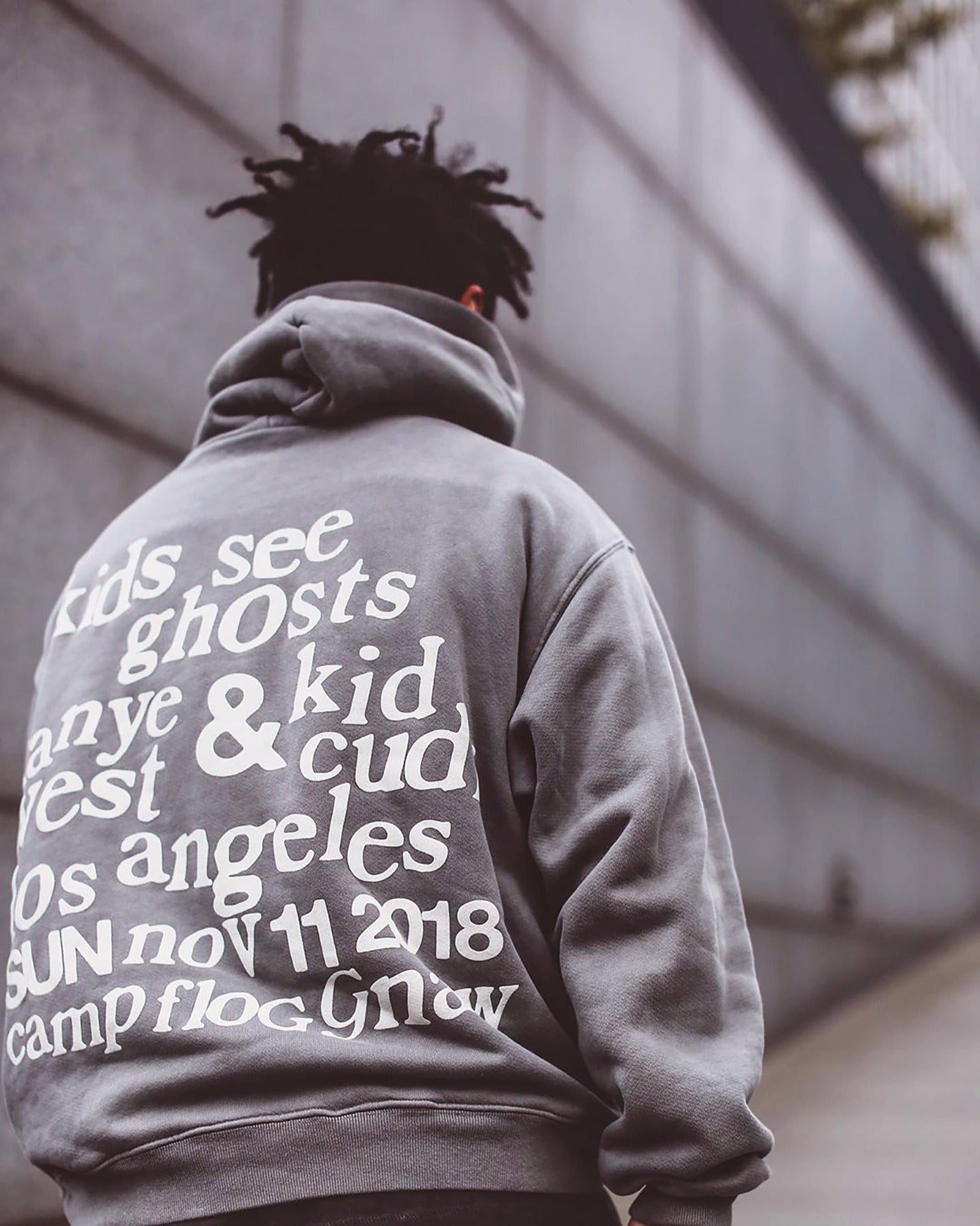 Kanye Unisex Graffiti Foam Letter Printed Hooded Sweater
