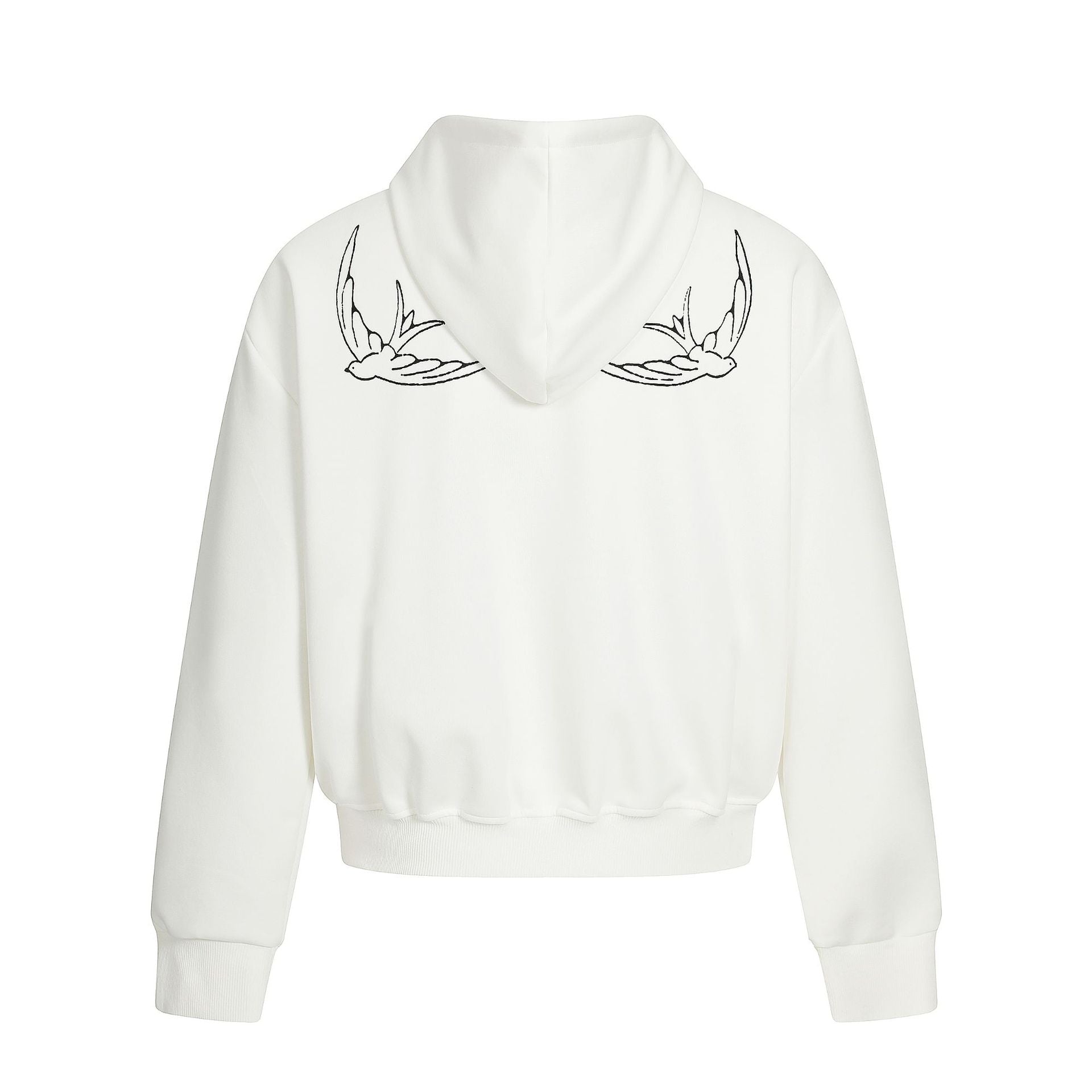 Printed cardigan zipper hoodie