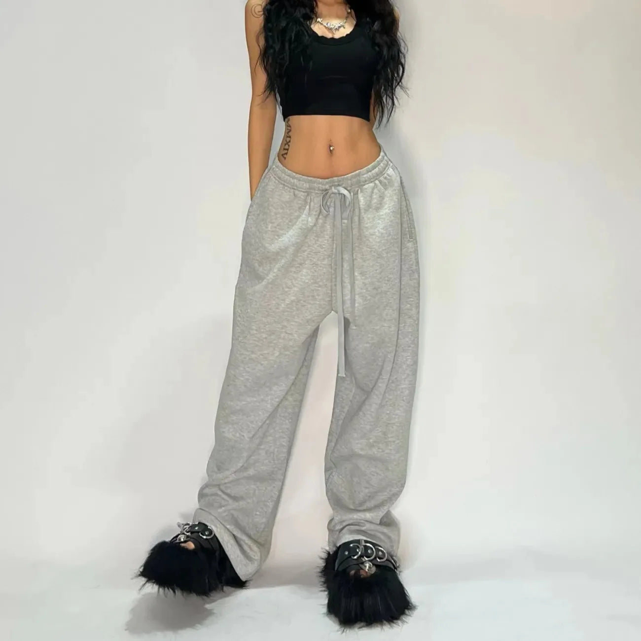 Unisex Loose Fit Striped Pants