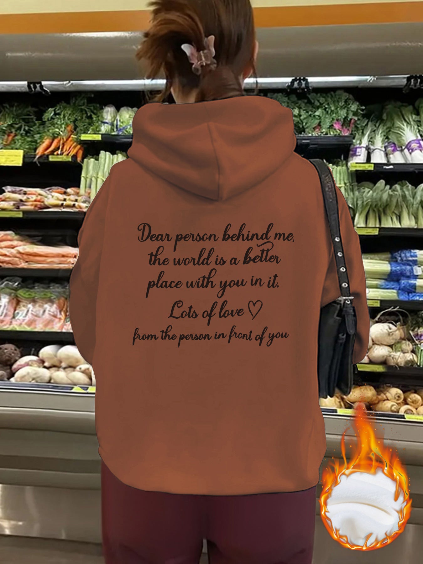 Lots of love printed hoodie