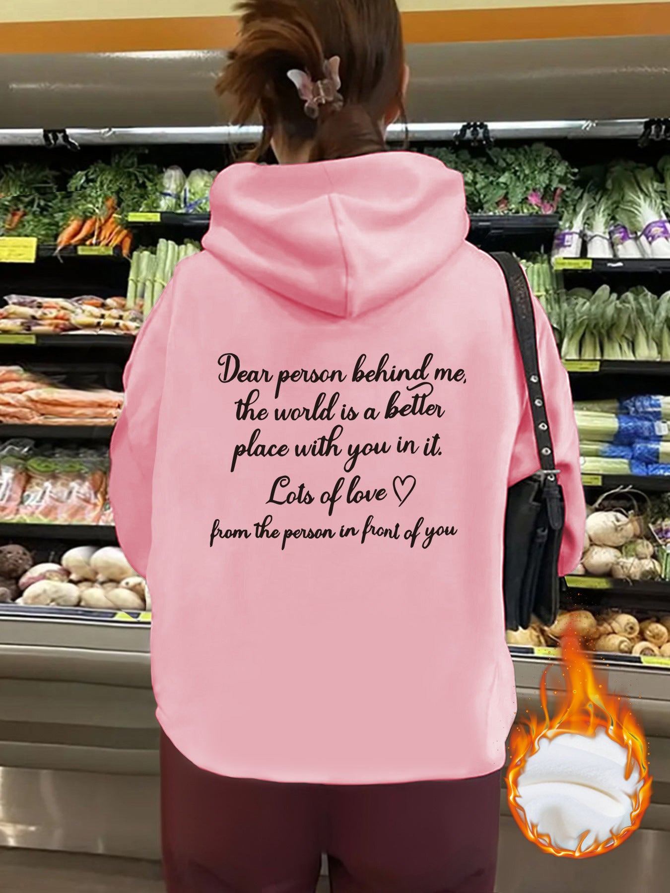 Lots of love printed hoodie