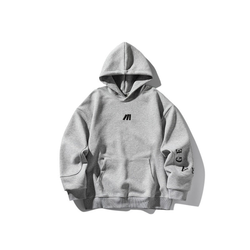 Casual Vintage Hoodie with Embroidery Letters