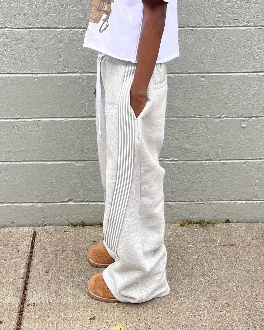 Unisex Loose Fit Striped Pants