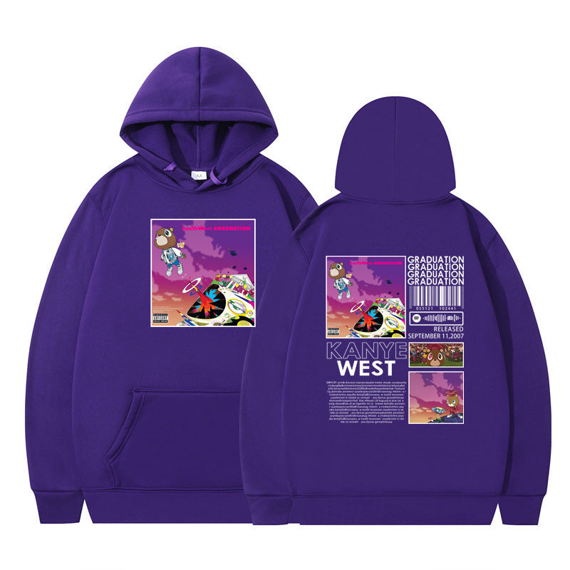 Rapper Kanye West Graduation Printed Hoodie Male Cool Se twe