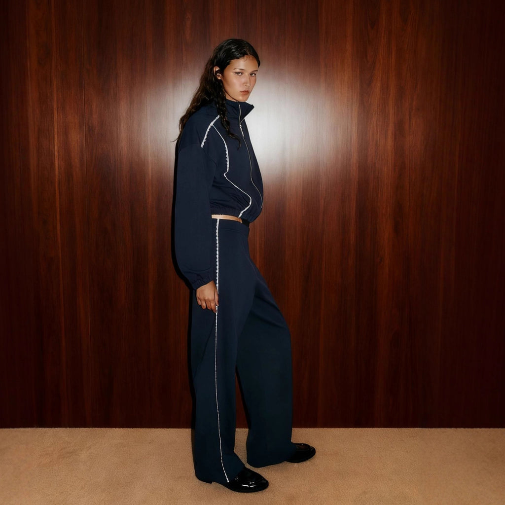 Sports pants set loose two-piece set