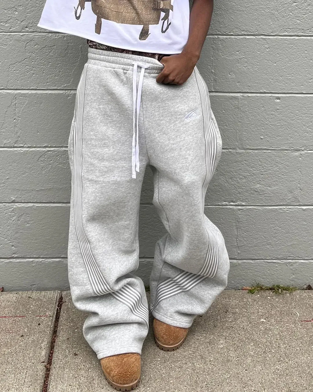 Unisex Loose Fit Striped Pants