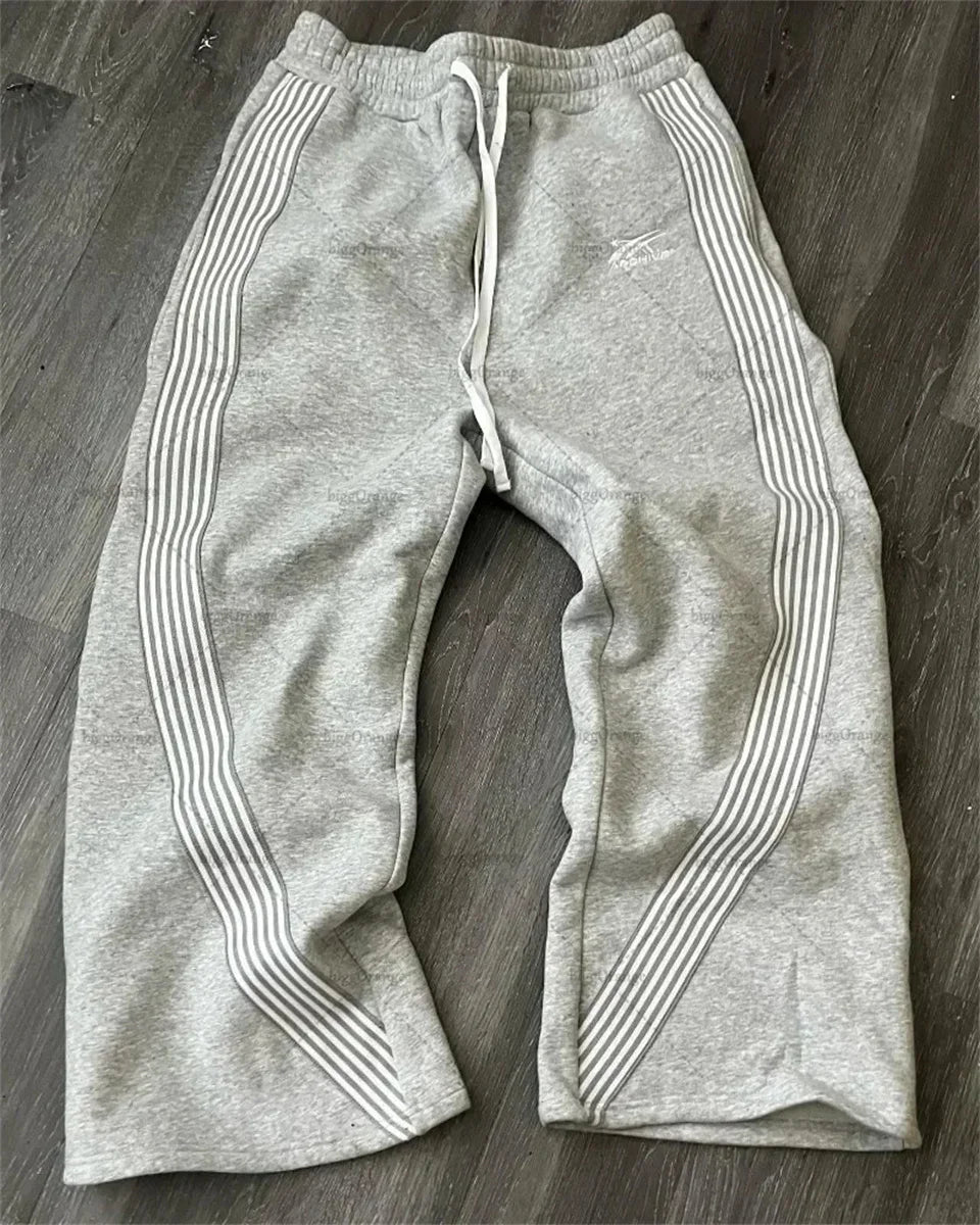 Unisex Loose Fit Striped Pants
