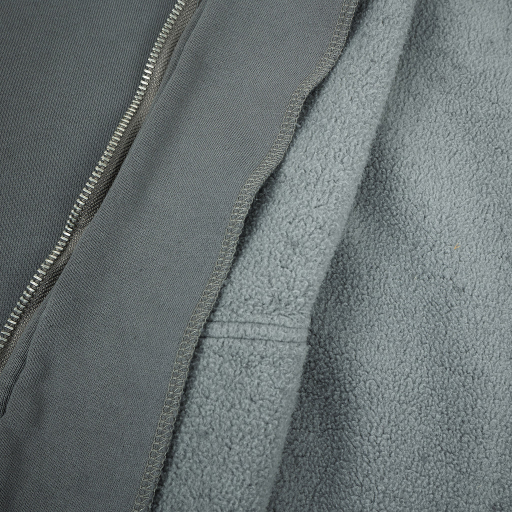 Wash Embroidered Fleece Lined Zip-Up Hooded Sweatshirt for Men