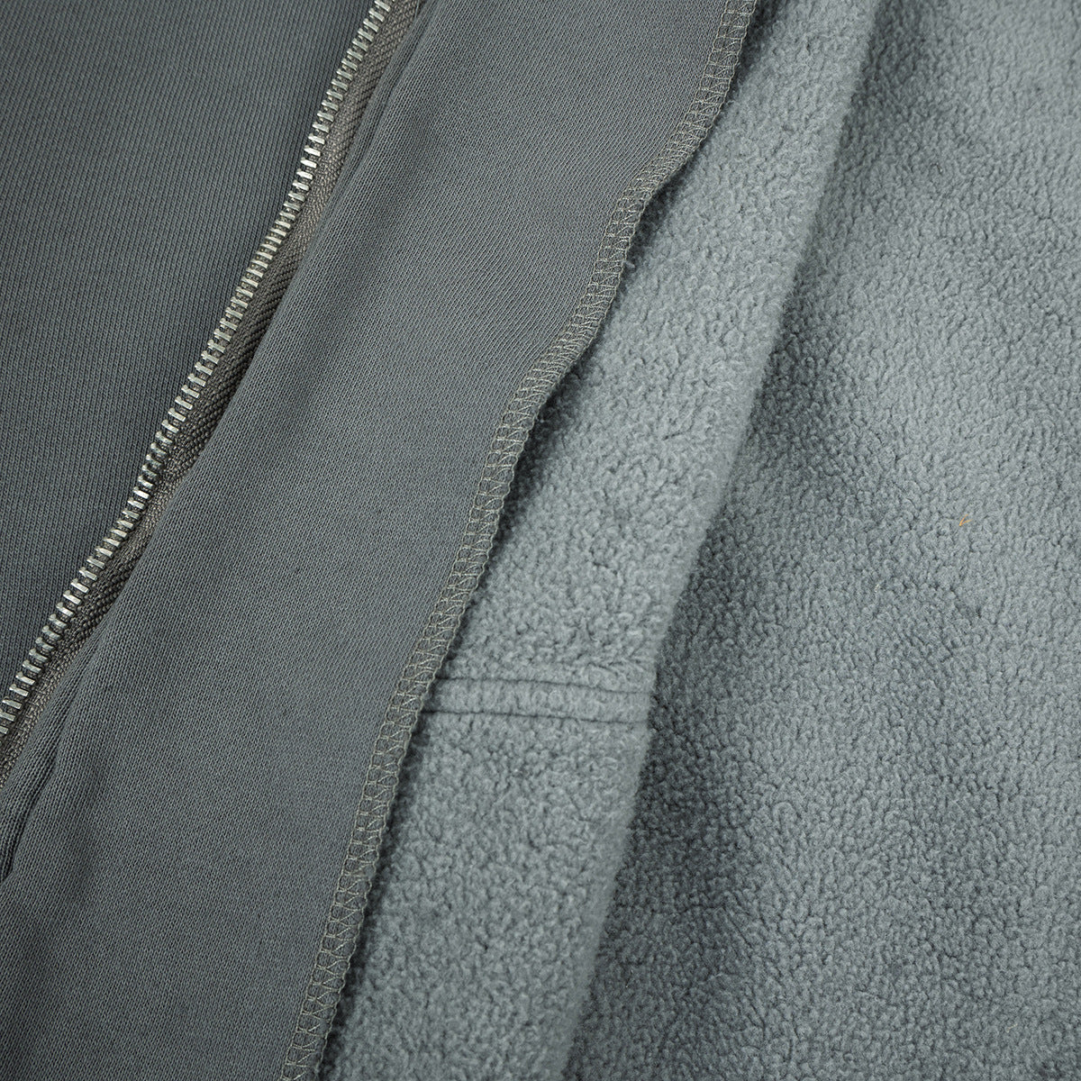 Wash Embroidered Fleece Lined Zip-Up Hooded Sweatshirt for Men