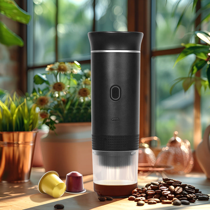 2025 Upgraded 3-in-1 Cordless Coffee Maker - 20Bar Portable for Car/Camping/Home, Capsule/Powder, USB Fast Heat