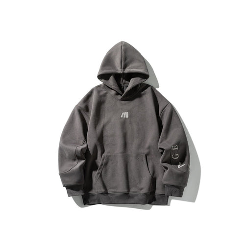 Casual Vintage Hoodie with Embroidery Letters