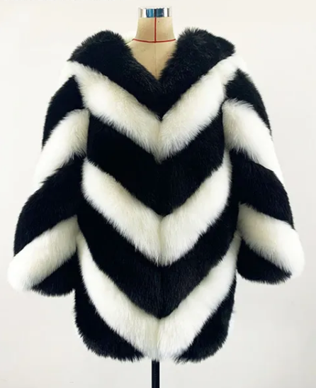 Women Luxury Faux Fox Fur Coat Women Fashion Winter Coat Thick Warm Fake Fur Jacket Coats