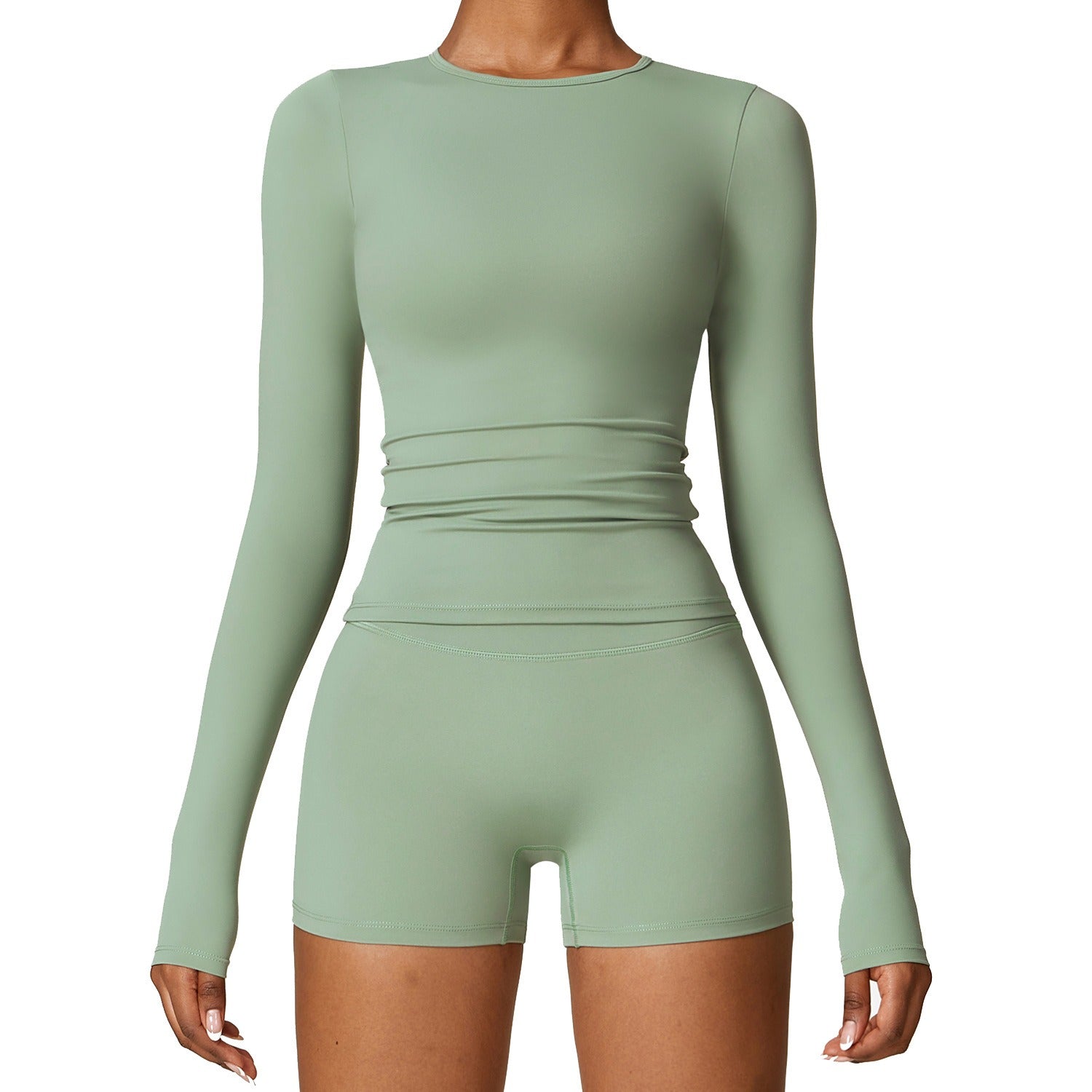 Long-sleeved yoga clothes, high-intensity fitness clothes, Pilates running sports long-sleeved tops