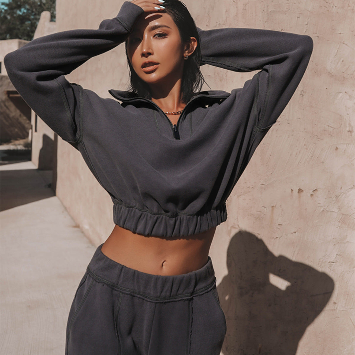 Women's sports hoodie set two-piece set