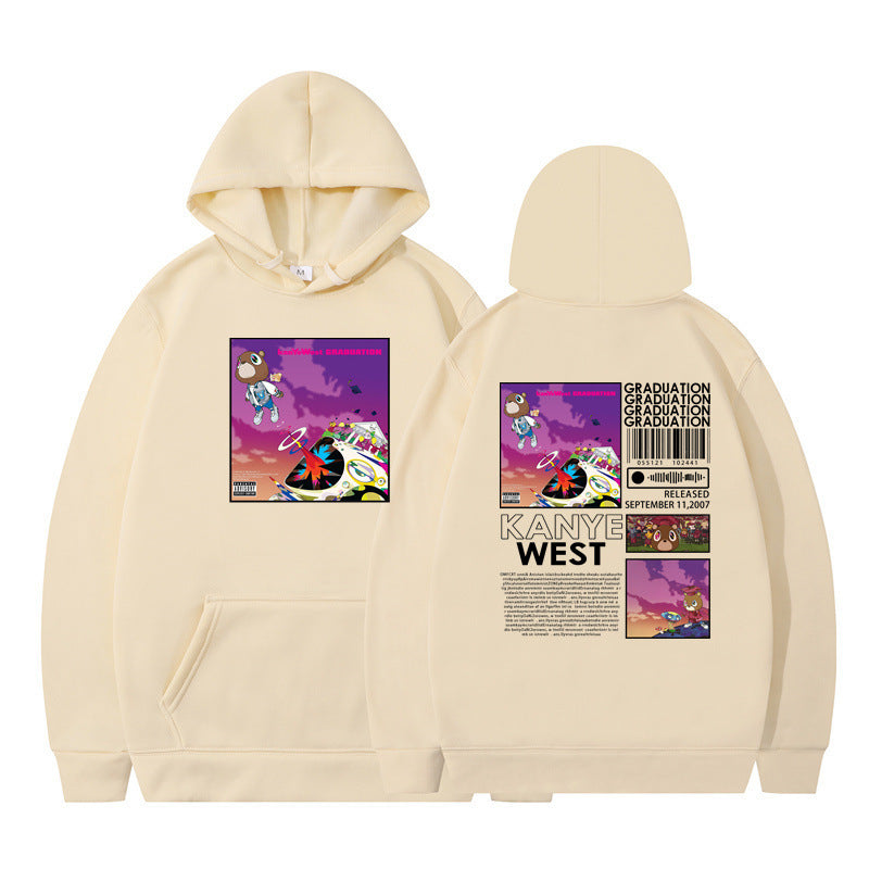 Rapper Kanye West Graduation Printed Hoodie Male Cool Se twe