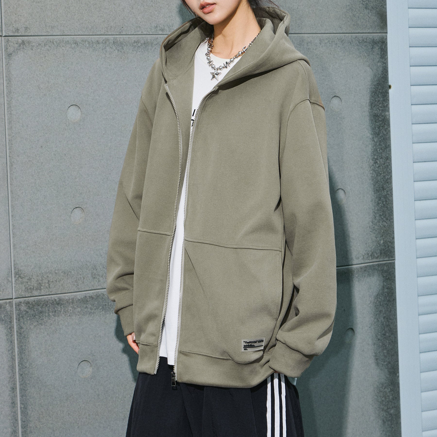 Cardigan zipper hooded sweatshirt for men in autumn and winter