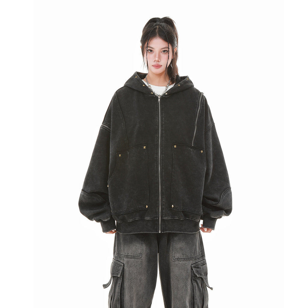 zip-up hoodie