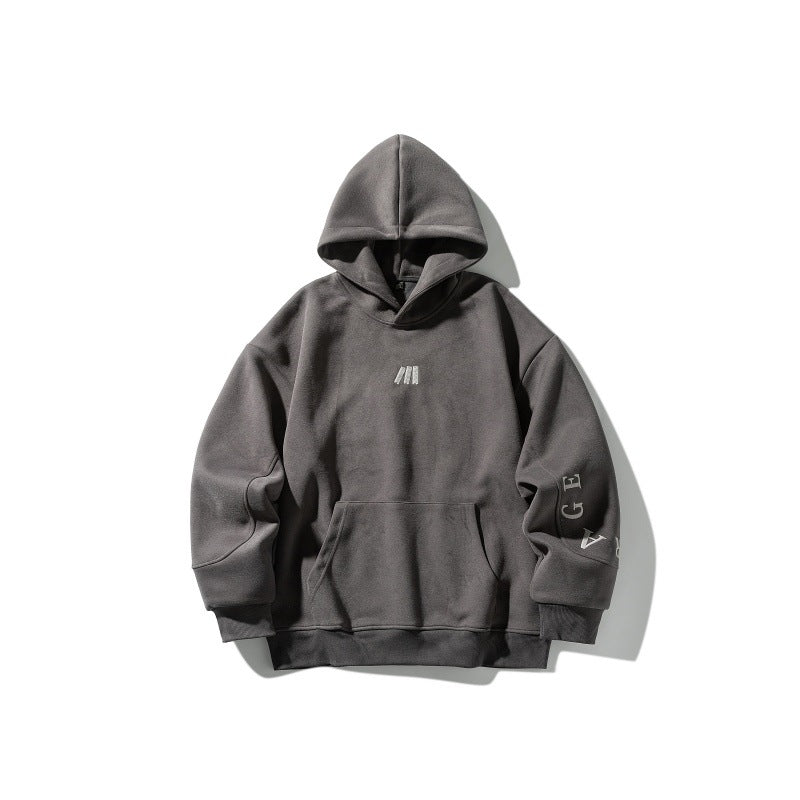 Casual Vintage Hoodie with Embroidery Letters