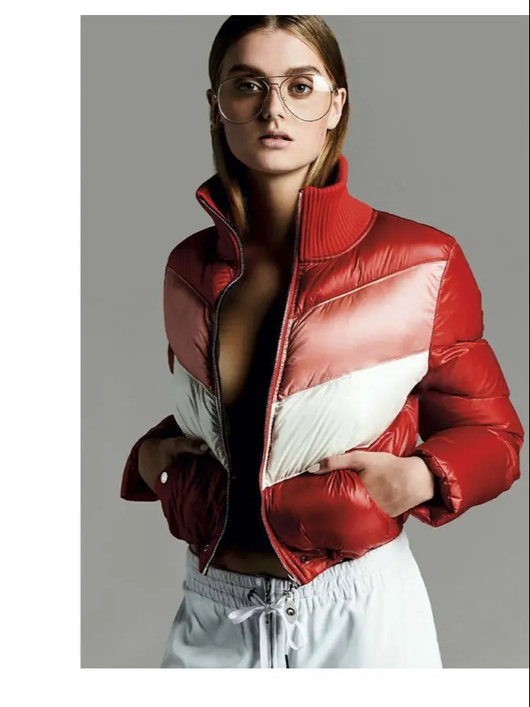 Fashion Women's HIt Color Down Coats Fluffy Thicker Warm Down Coat Female Winter Oversized Warm Down Parkas Coats wy