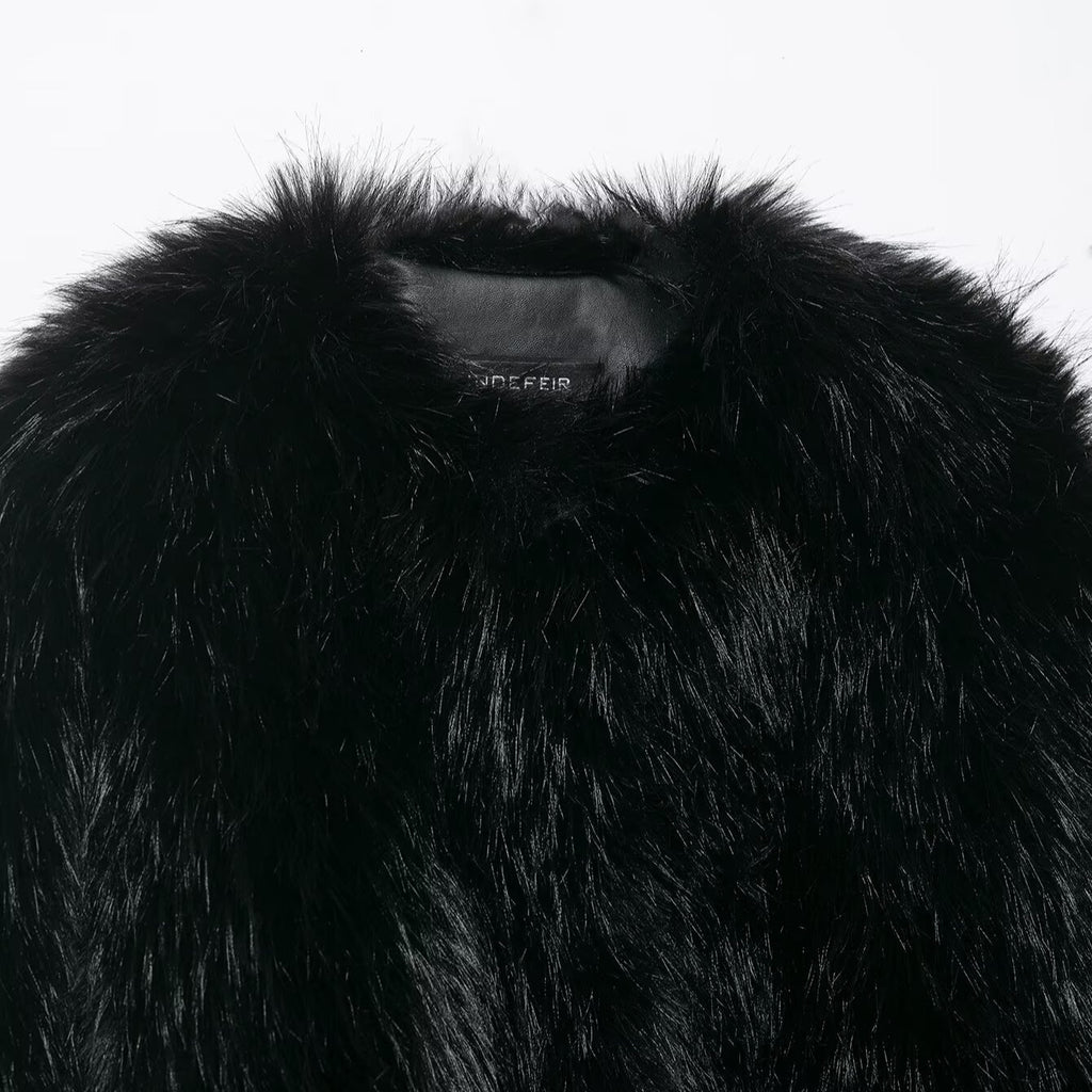 Artificial fur effect jacket