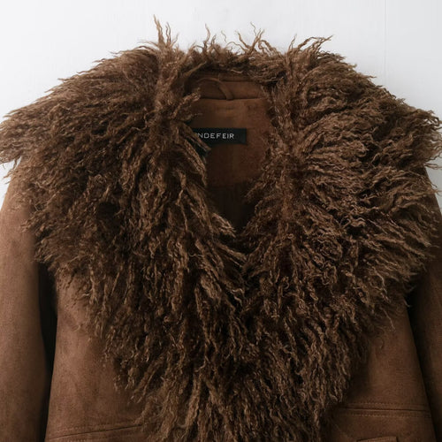 Artificial fur effect jacket