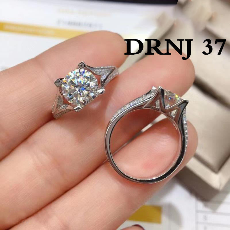Eight Heart Eight Arrow Zircon Imitation Moissanite Ring for Women and Men's Six Claw Wedding Ring