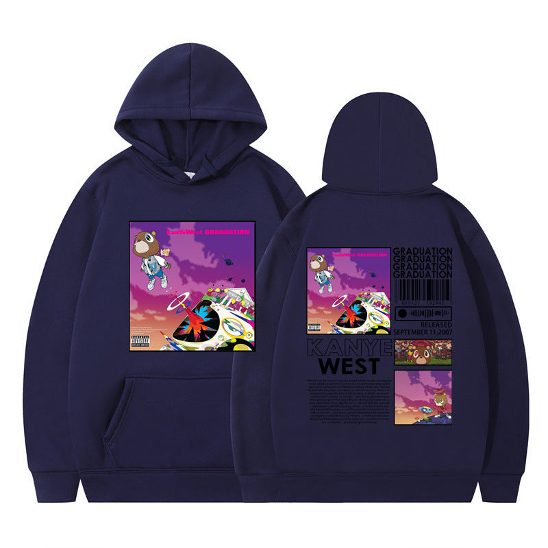 Rapper Kanye West Graduation Printed Hoodie Male Cool Se twe