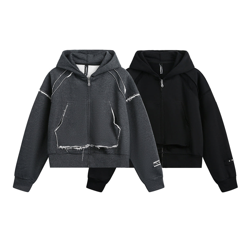 Cardigan zipper hoodie