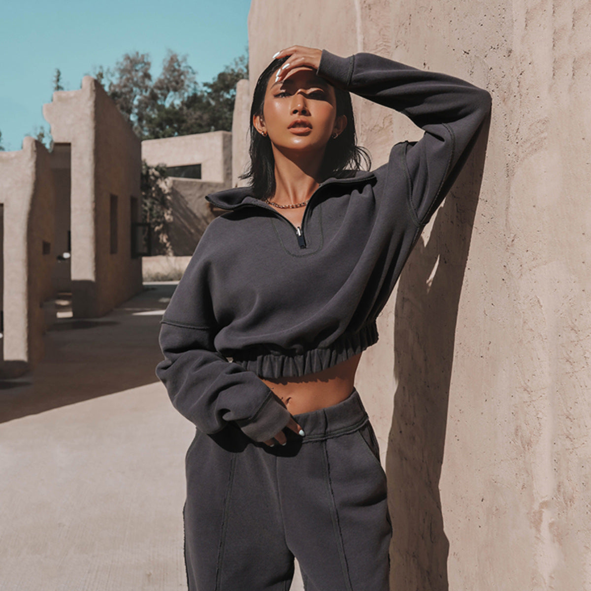 Women's sports hoodie set two-piece set
