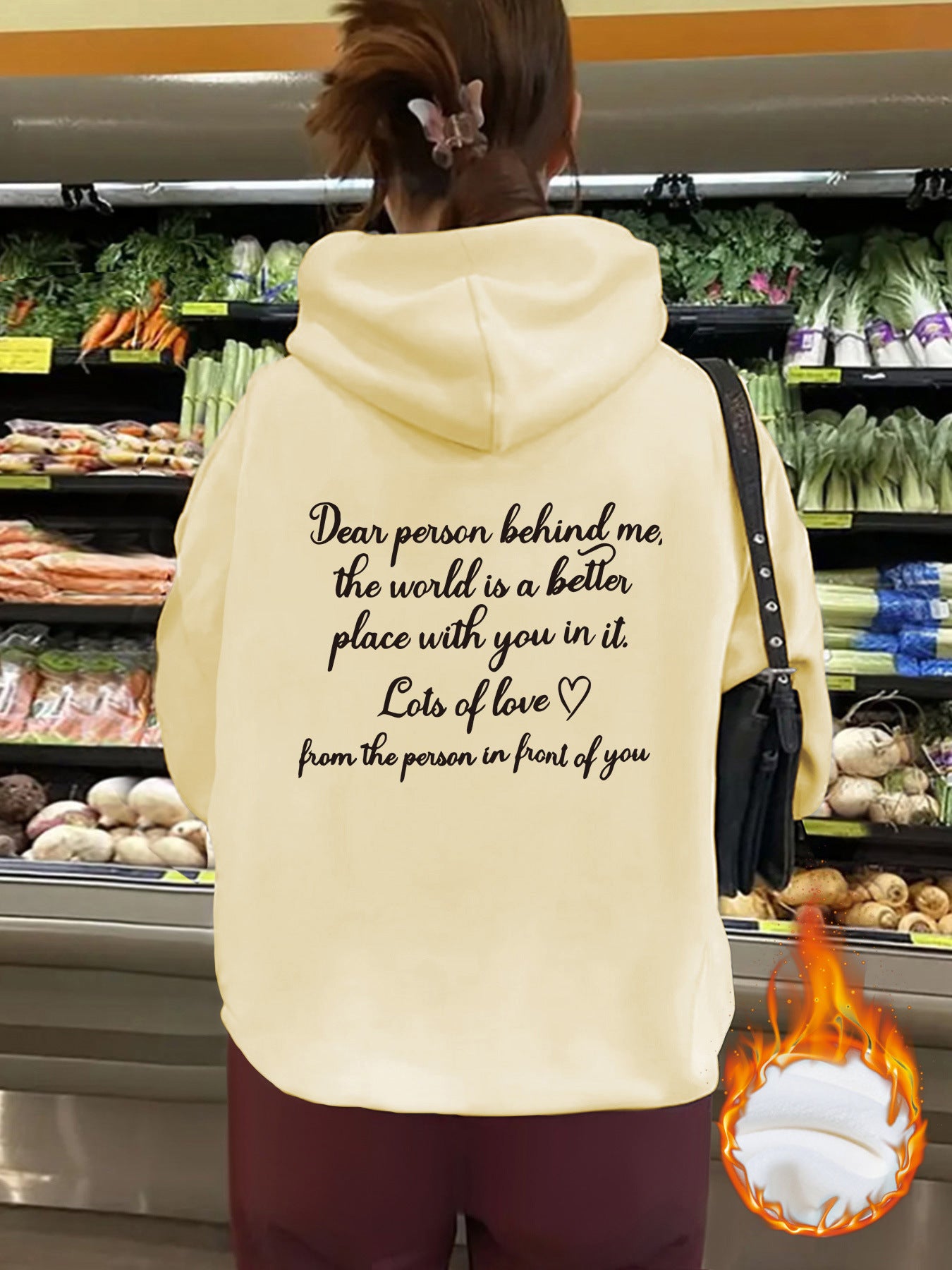 Lots of love printed hoodie
