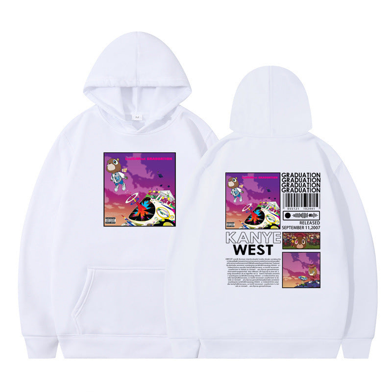 Rapper Kanye West Graduation Printed Hoodie Male Cool Se twe