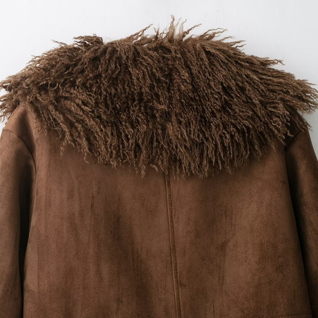 Artificial fur effect jacket