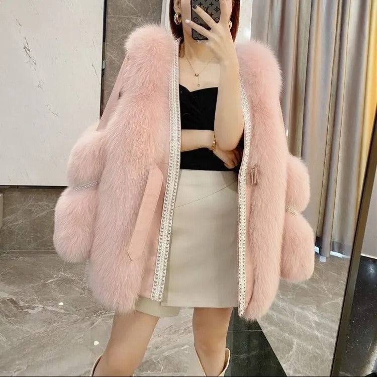 Fashion Temperament Thickened Fur Coat