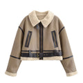 Short fur integrated jacket