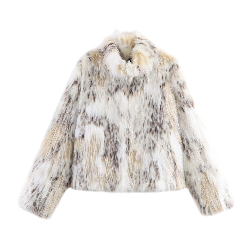 Artificial fur effect jacket
