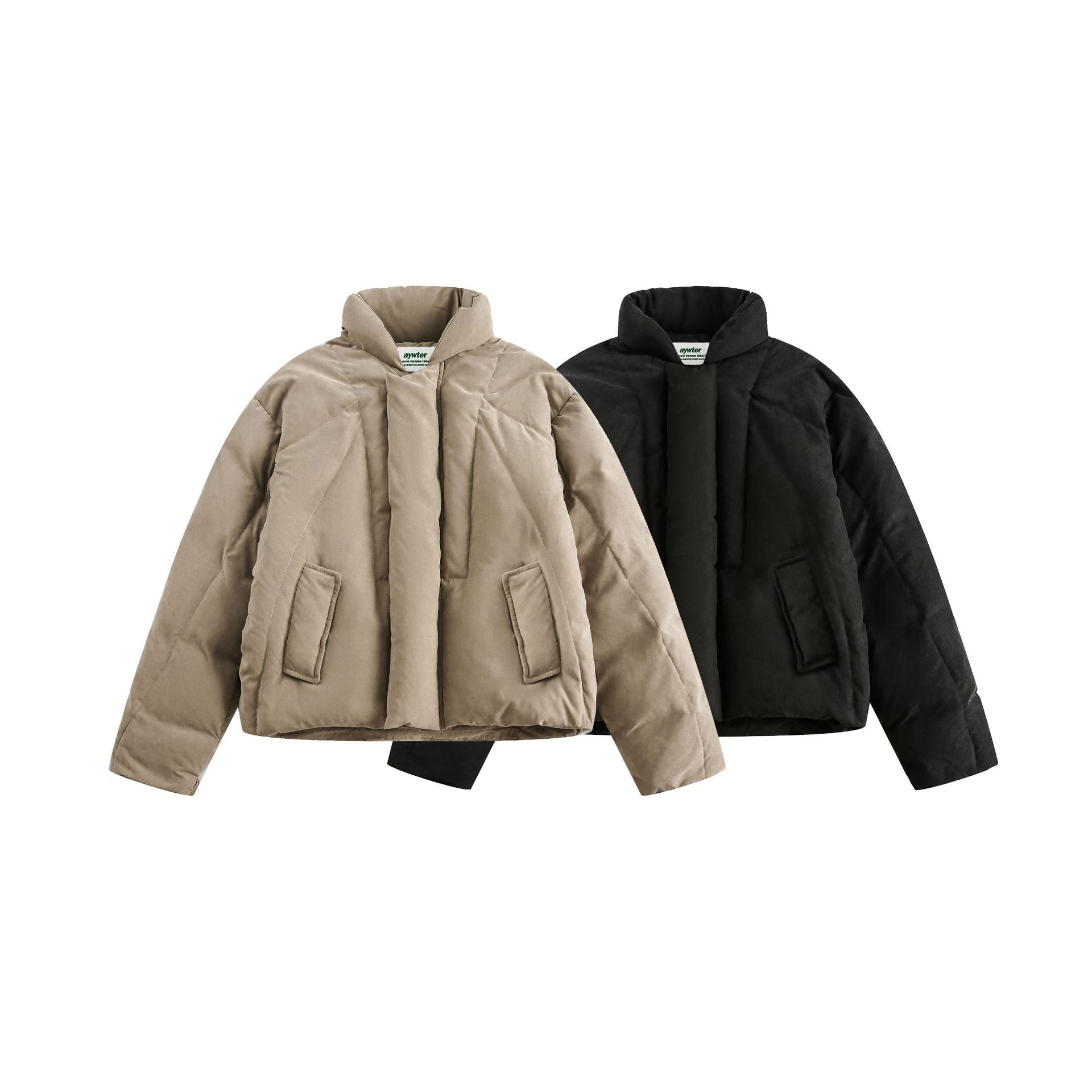 Warm Short Down Jacket  White Duck Down Oversized Puffer Coat