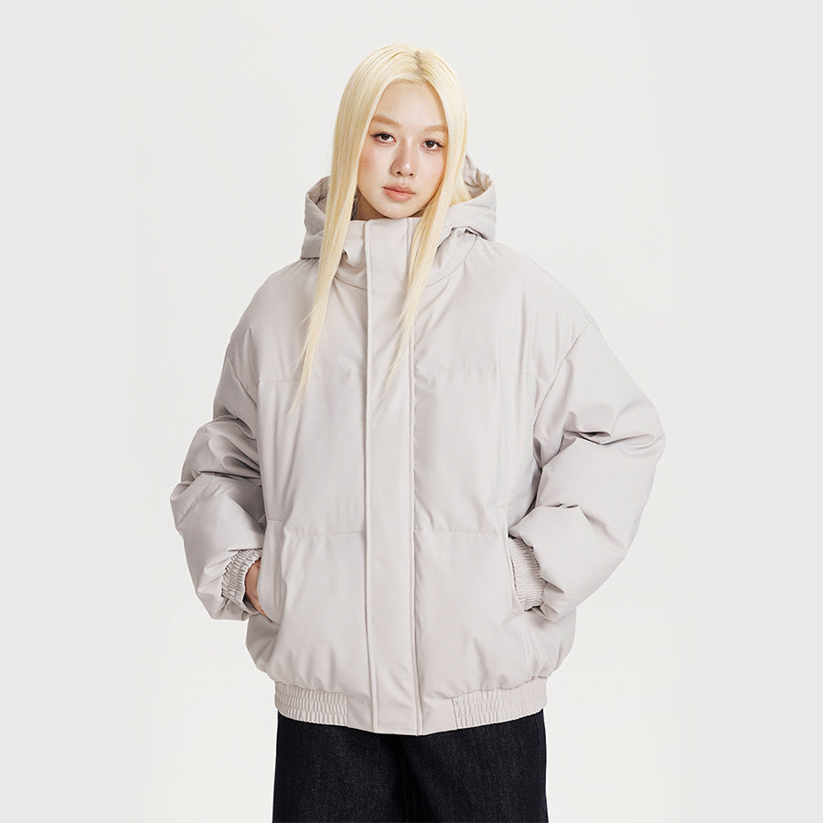 Hooded winter warm short jacket