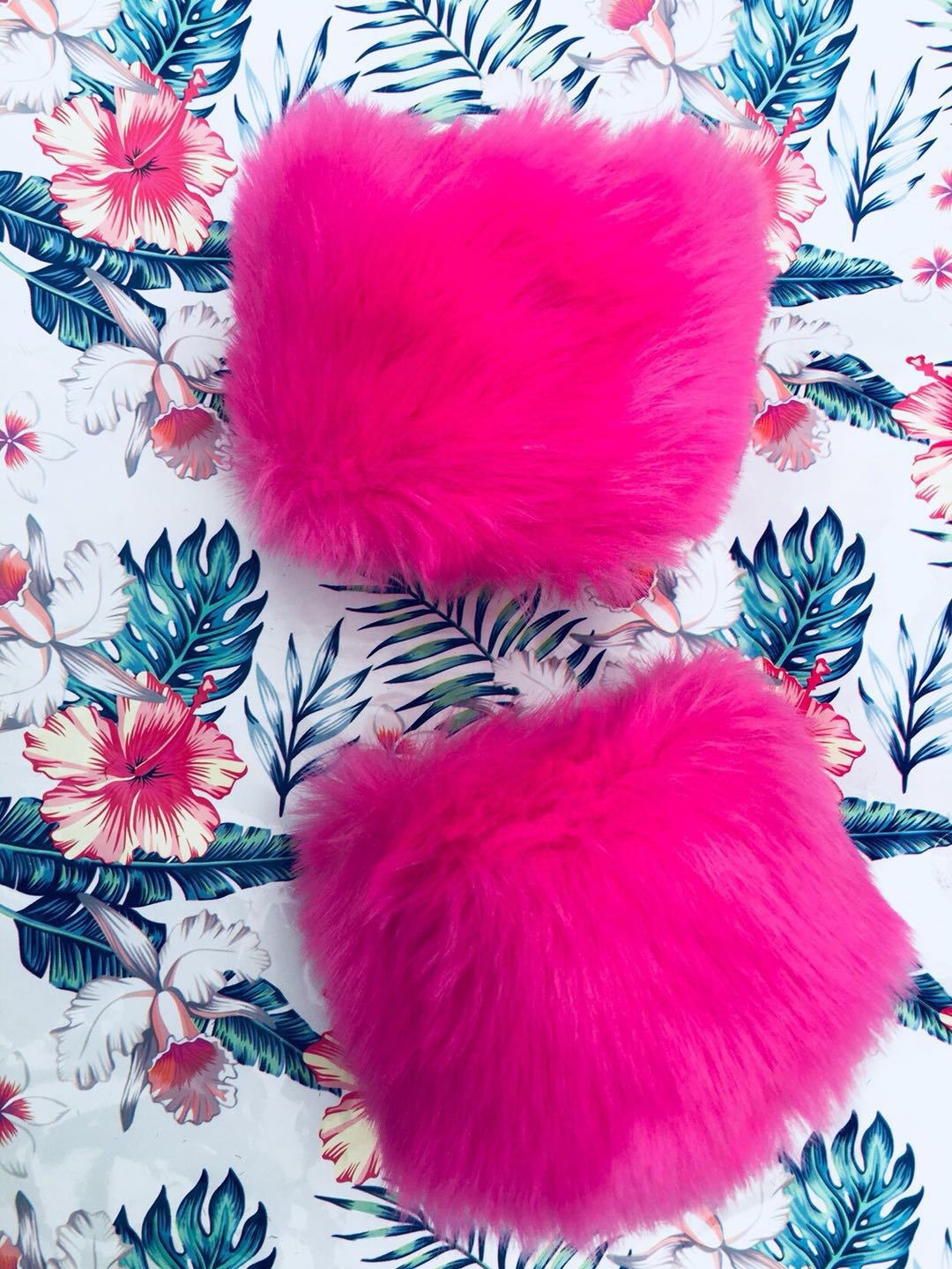 Fur imitation rabbit fur large fur sleeves wrist gloves