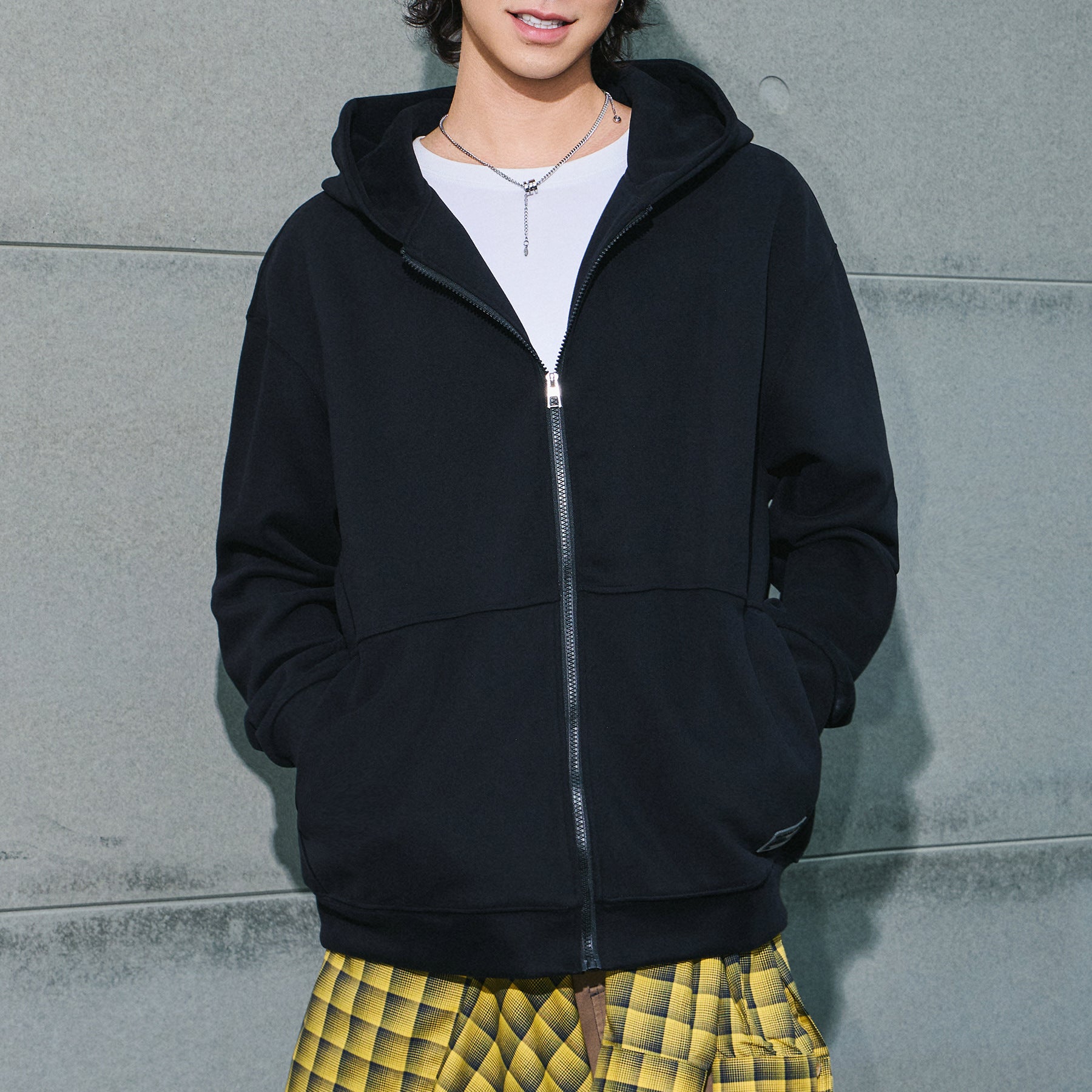 Cardigan zipper hooded sweatshirt for men in autumn and winter