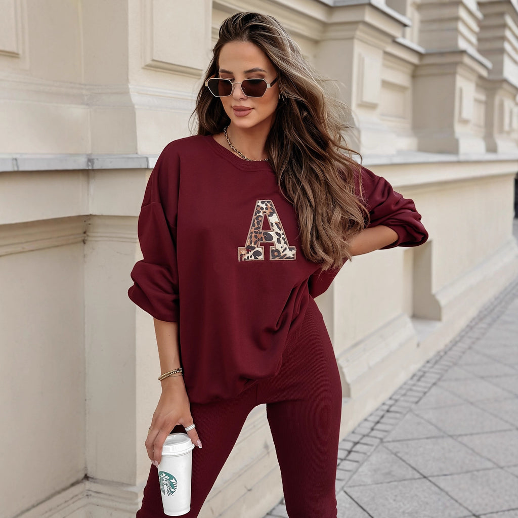 Hoodie women's sports hoodie two-piece set