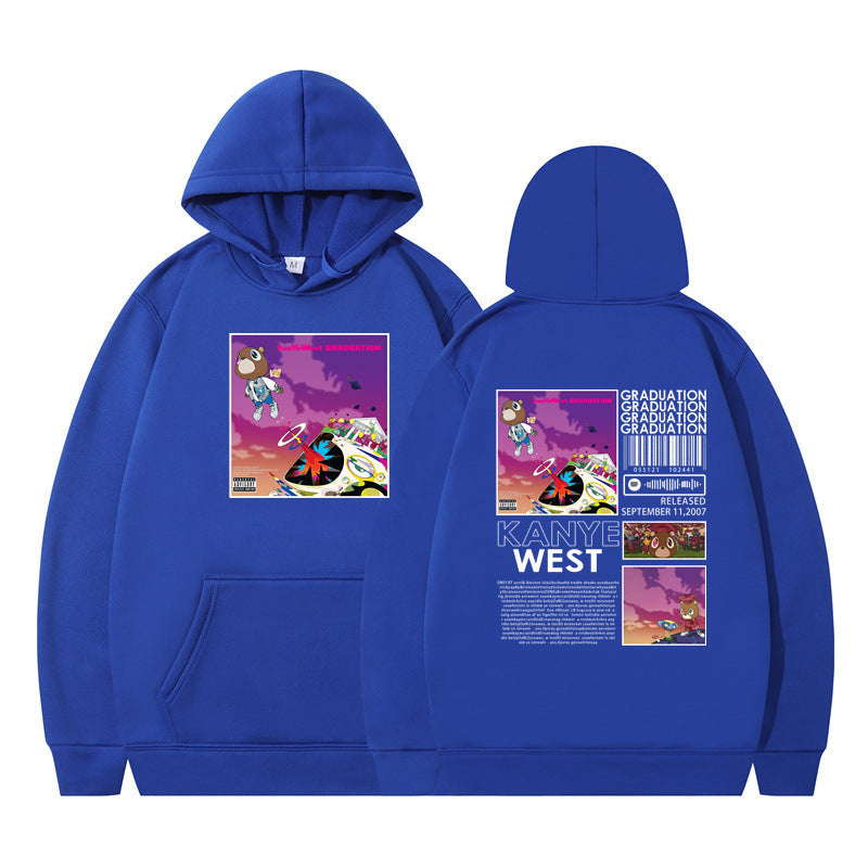 Rapper Kanye West Graduation Printed Hoodie Male Cool Se twe