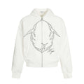 Printed cardigan zipper hoodie